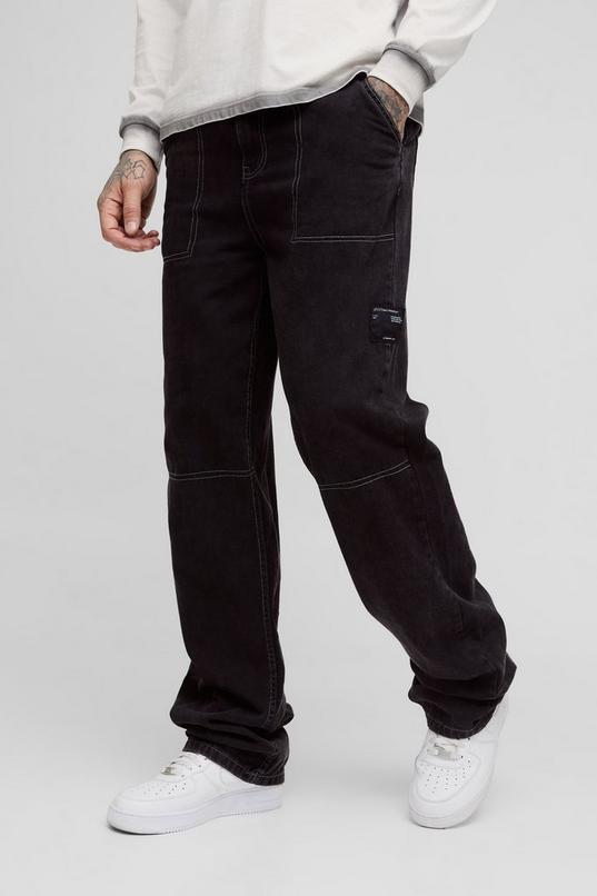 Tall Relaxed Fit Worker Trouser by BOOHOOMAN
