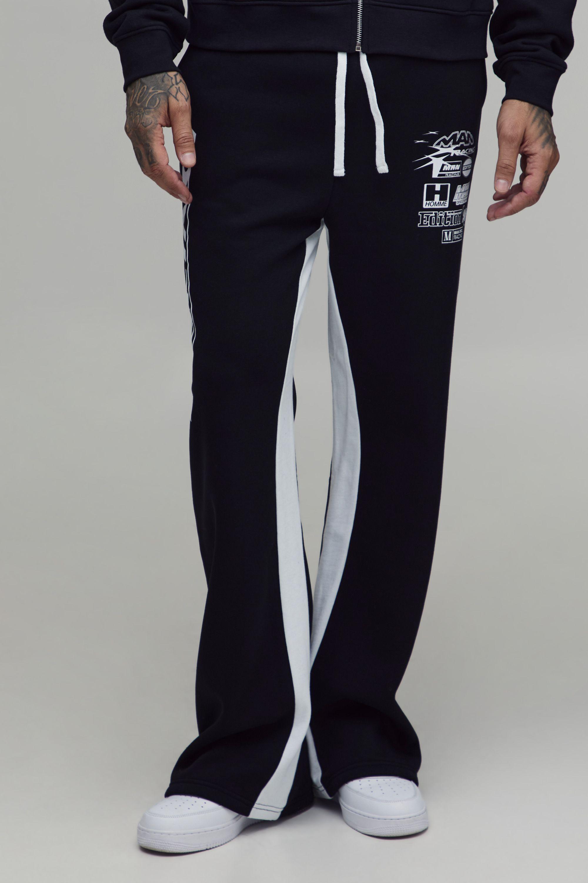 Tall Relaxed Moto Flare Jogger by BOOHOOMAN