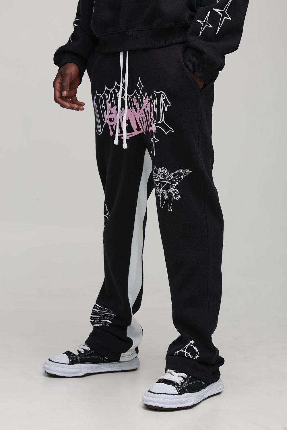 Tall Renaissance Print Slim Gusset Joggers by BOOHOOMAN