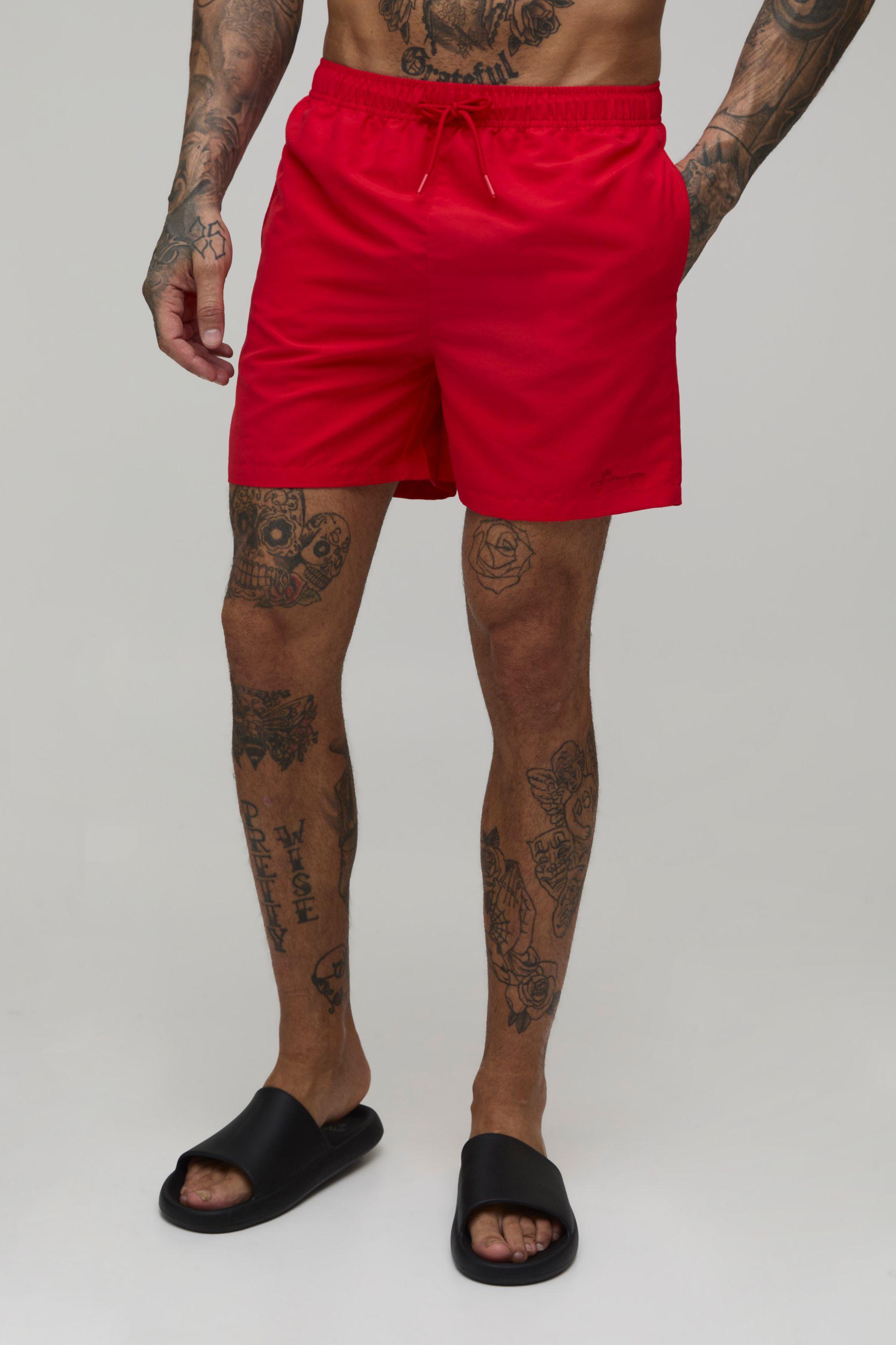 Tall Short Length BM Autograph Swim Short by BOOHOOMAN