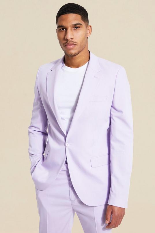Tall Single Breasted Slim Suit Jacket by BOOHOOMAN