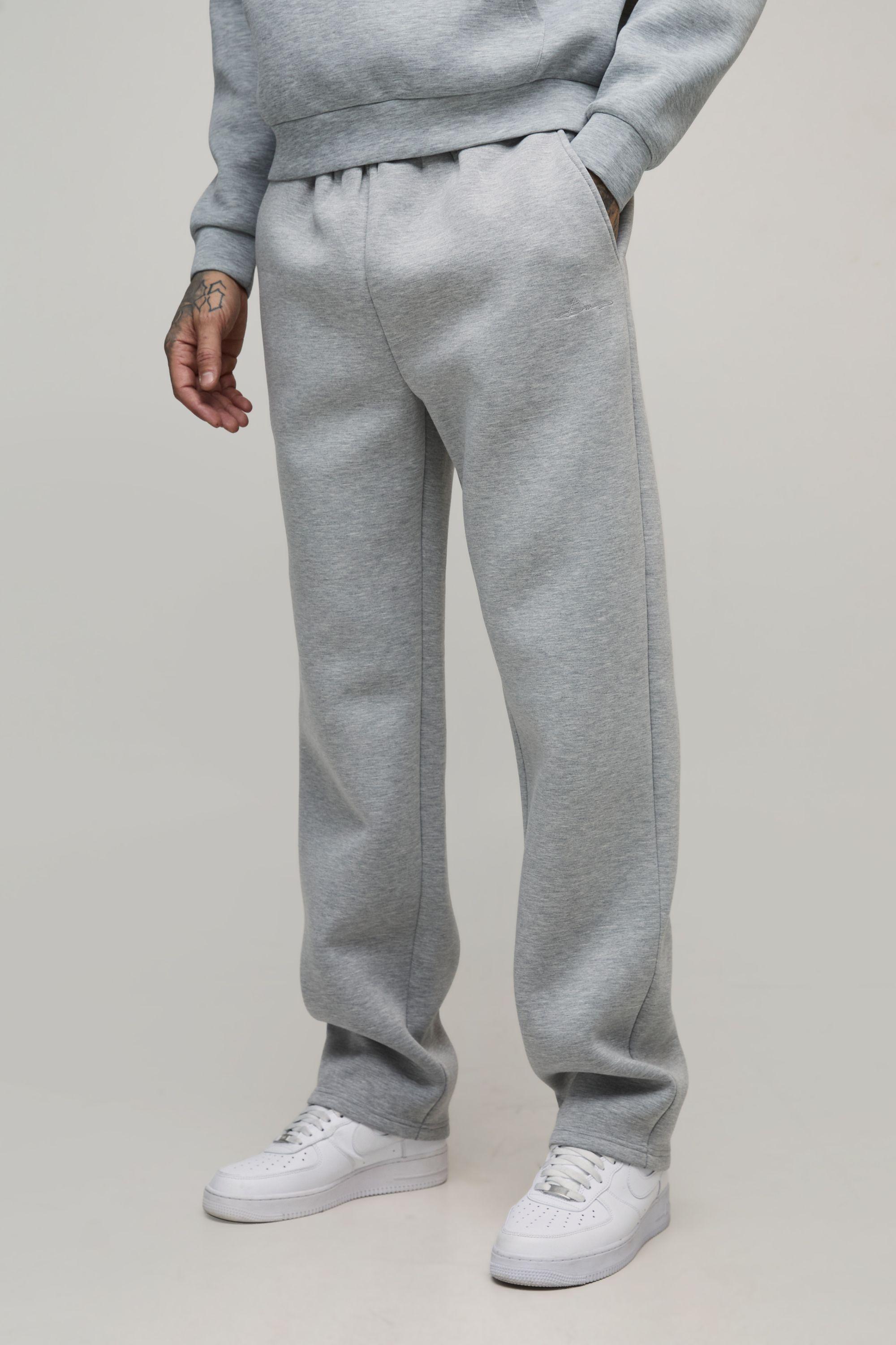 Tall Straight Fit Scuba Trousers by BOOHOOMAN