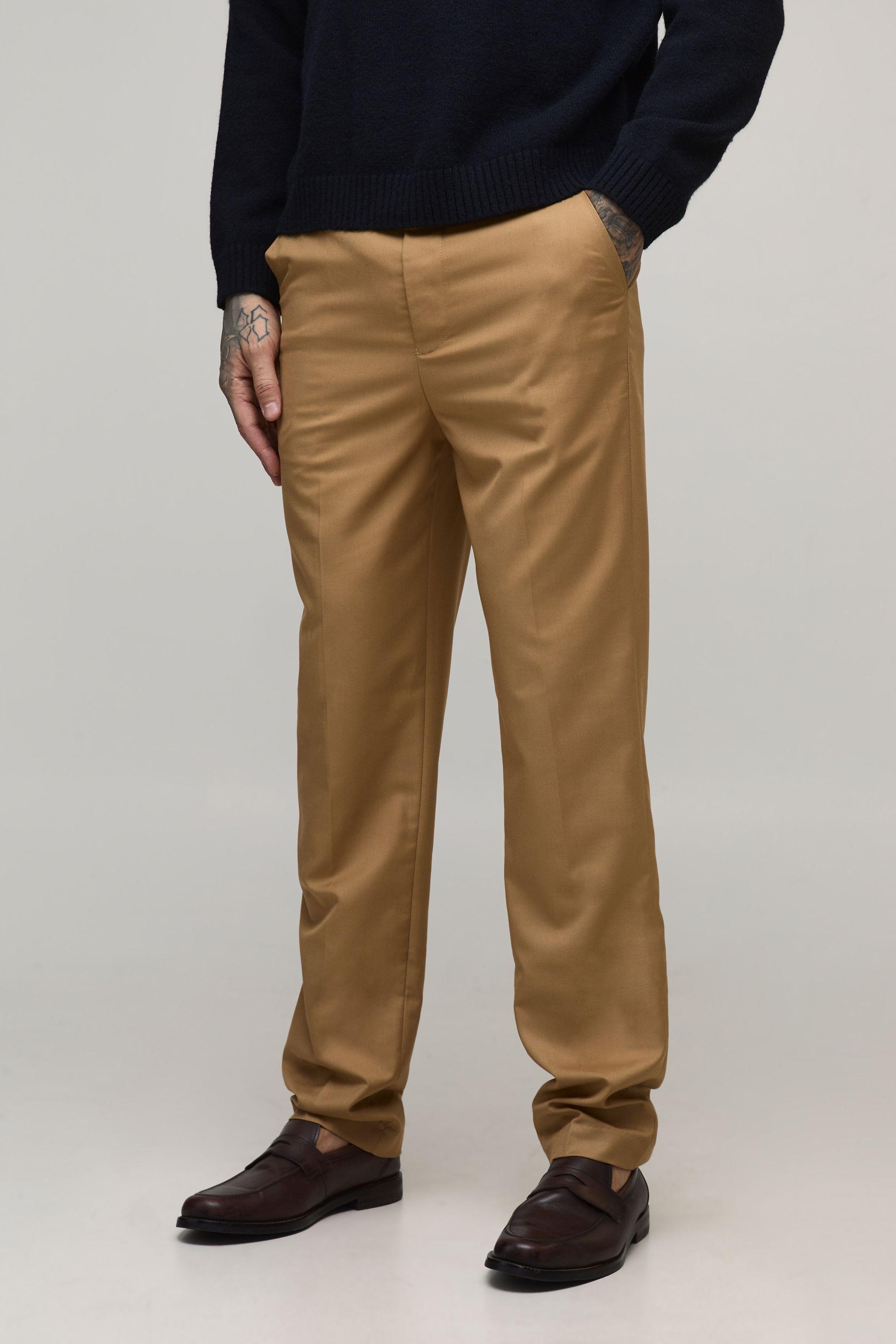 Tall Straight Fit Tailored Trousers by BOOHOOMAN