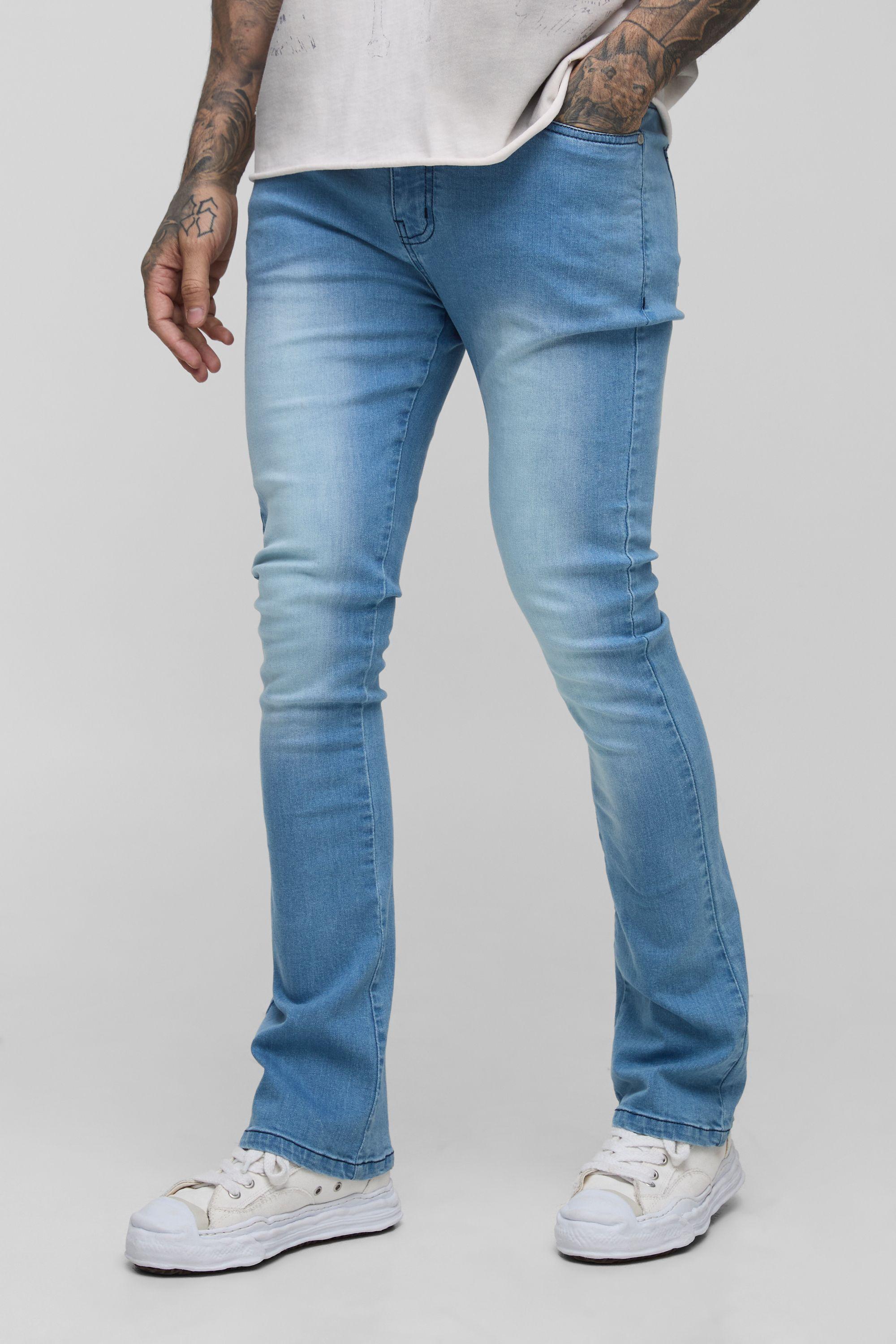 Tall Stretch Skinny Flared Jeans by BOOHOOMAN