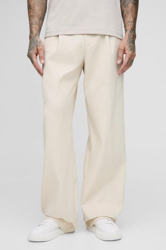 Tall Technical Pleated Relaxed Fit Trousers by BOOHOOMAN