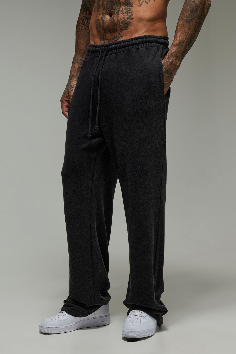 Tall Training Dept Straight Leg Washed Jogger by BOOHOOMAN