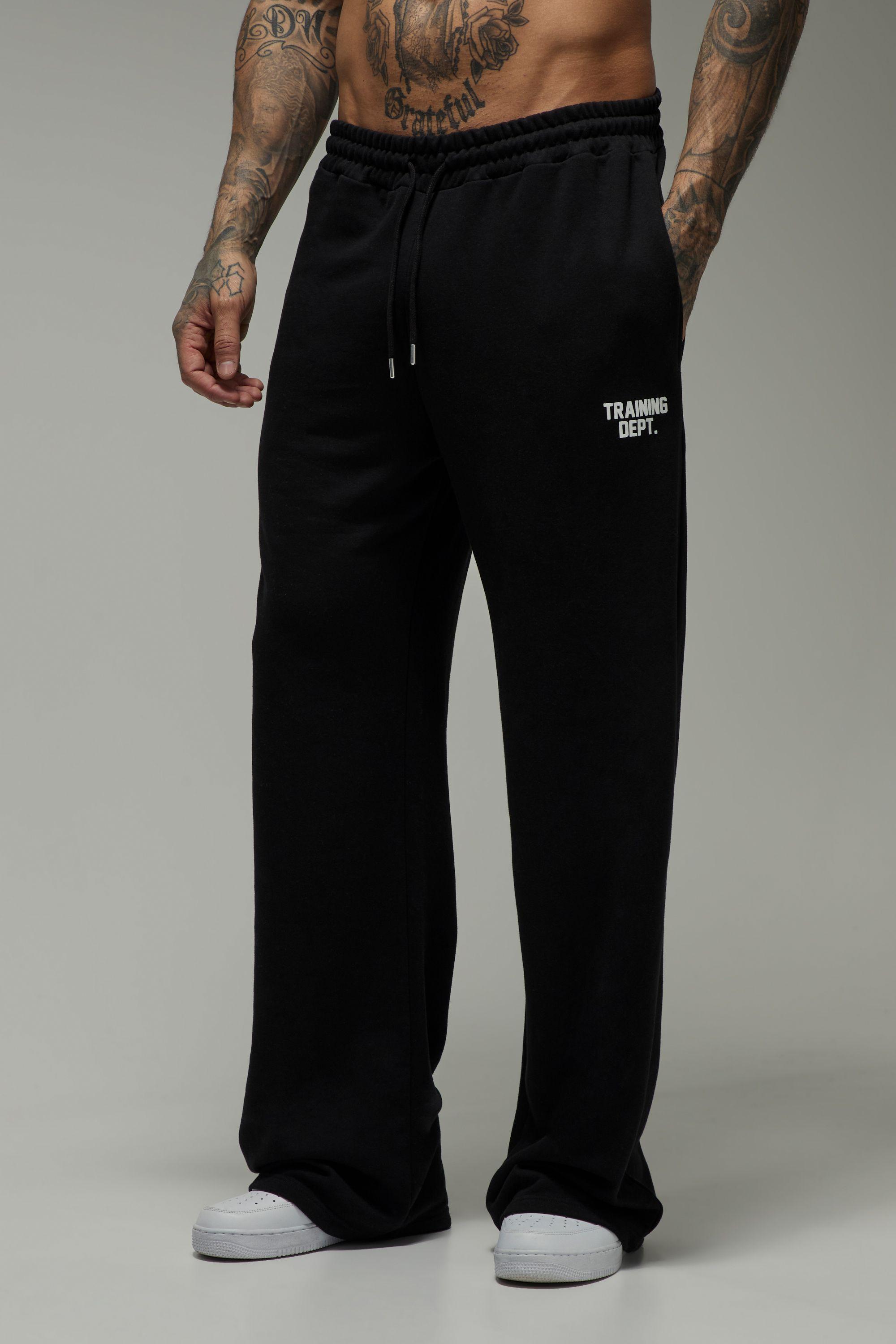 Tall Training Dept Wide Leg Loopback Jogger by BOOHOOMAN