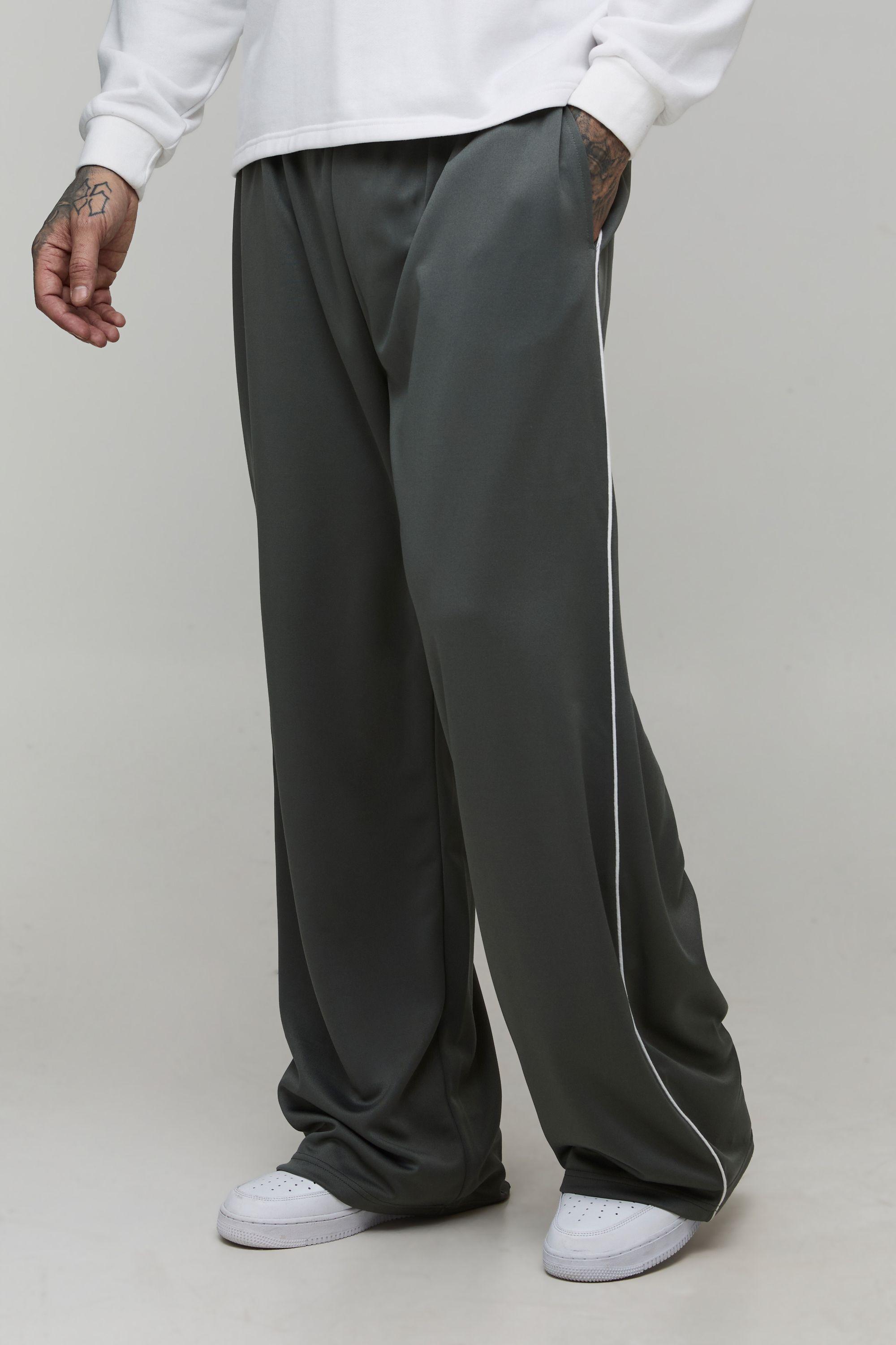 Tall Wide Leg Tricot Piping Jogger by BOOHOOMAN