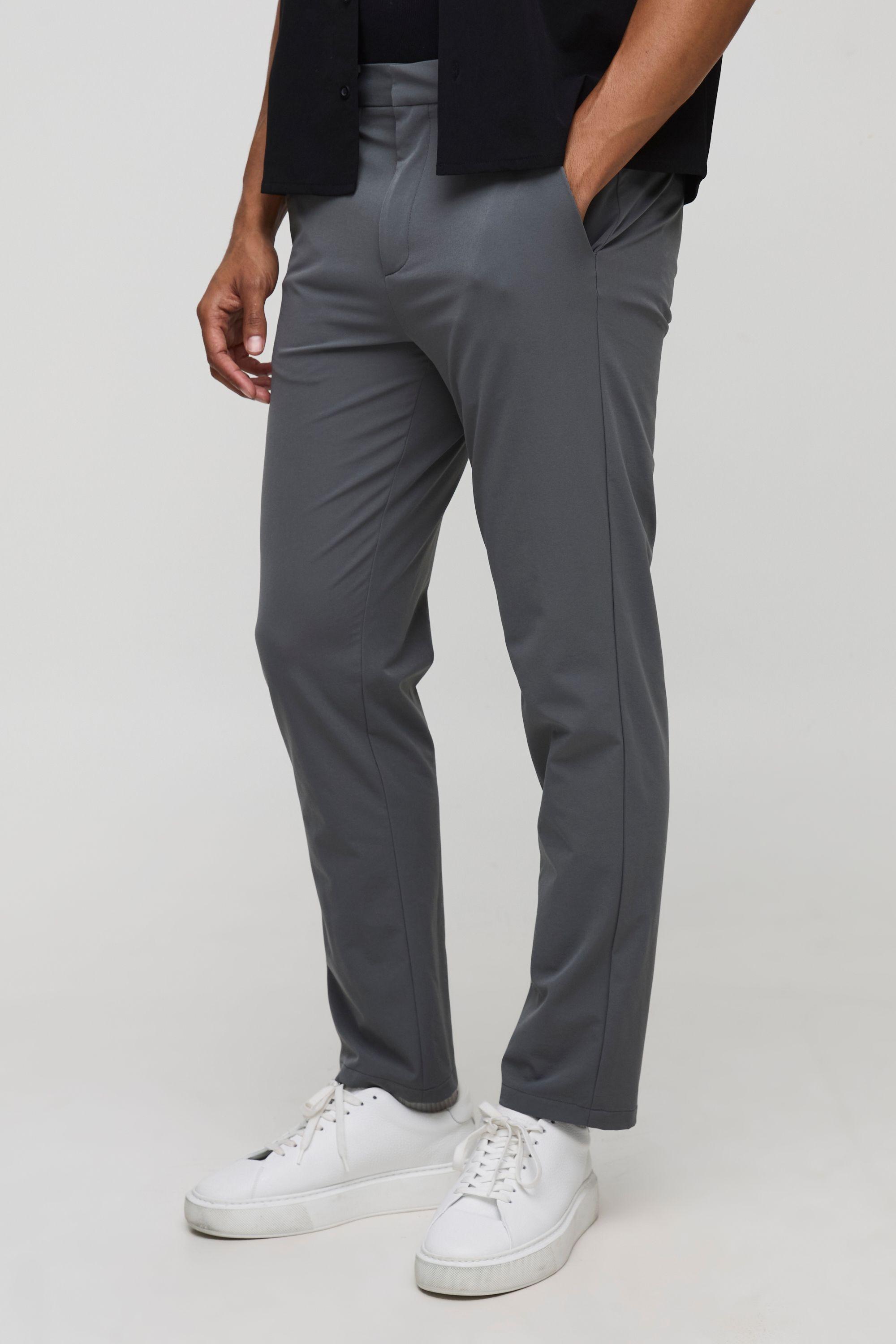 Technical Drawcord Tapered Fit Trousers by BOOHOOMAN