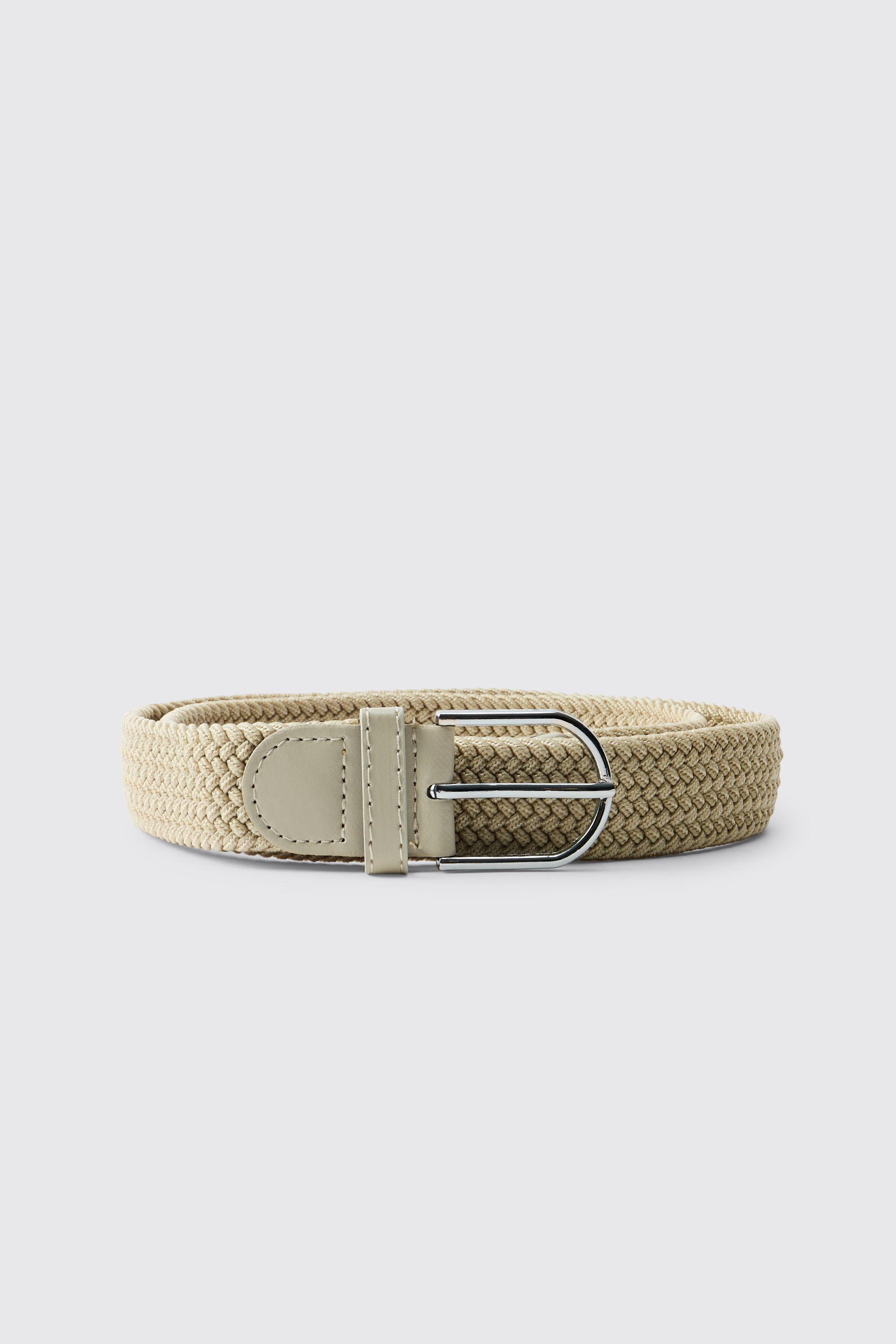 Textured Woven Belt by BOOHOOMAN