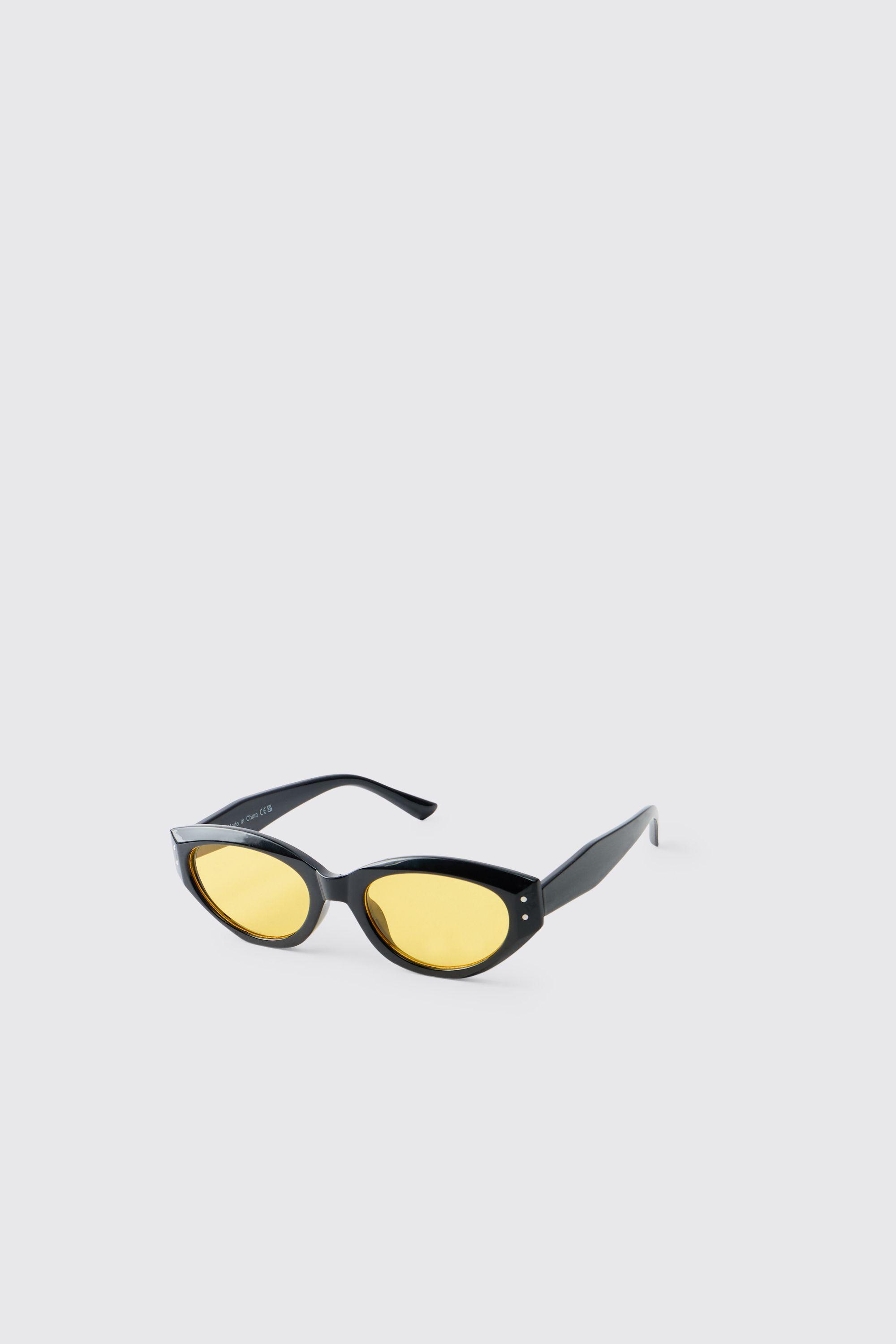 Tinted Oval Chunky Sunglasses by BOOHOOMAN
