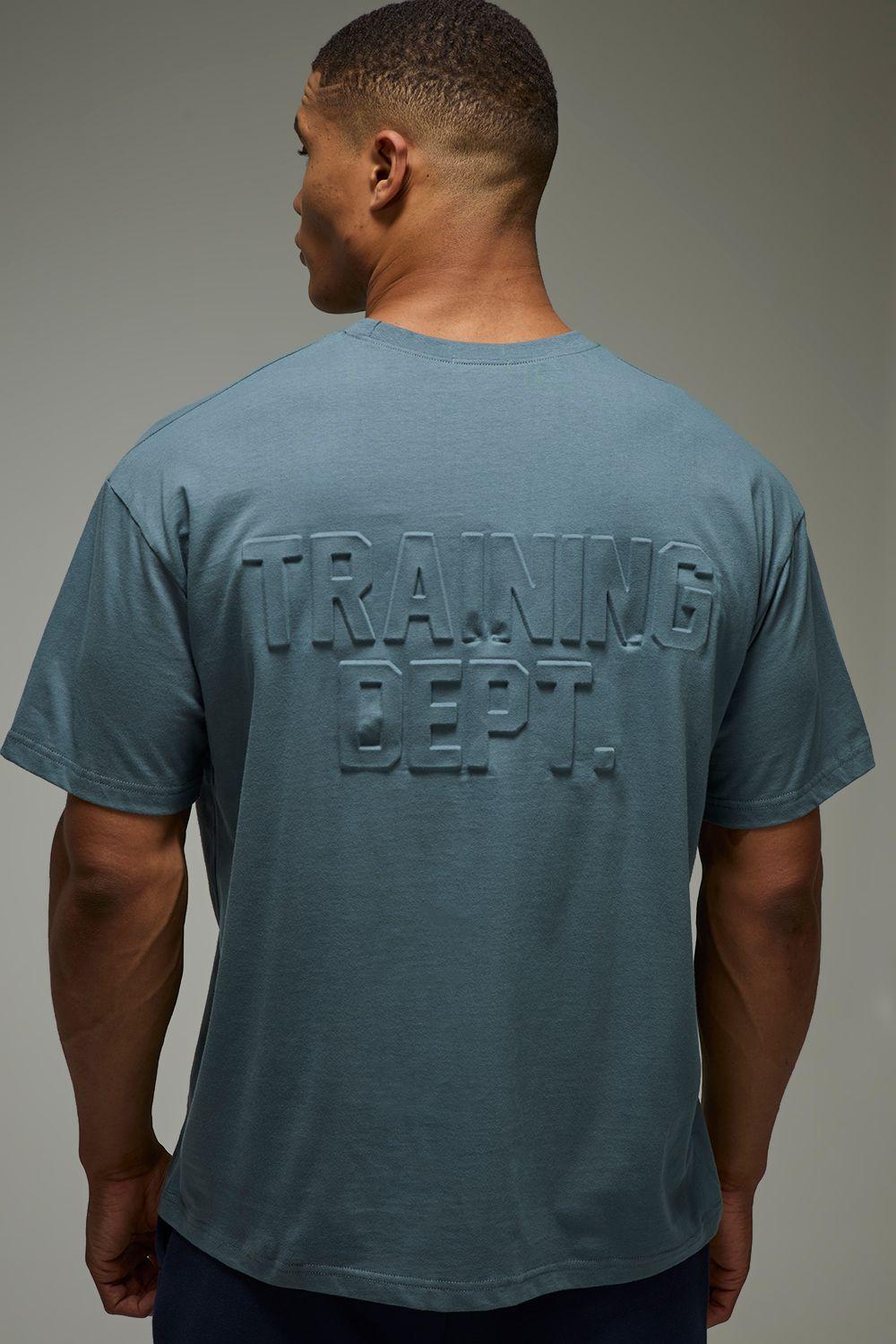 Training Dept Embossed Oversized T-shirt by BOOHOOMAN