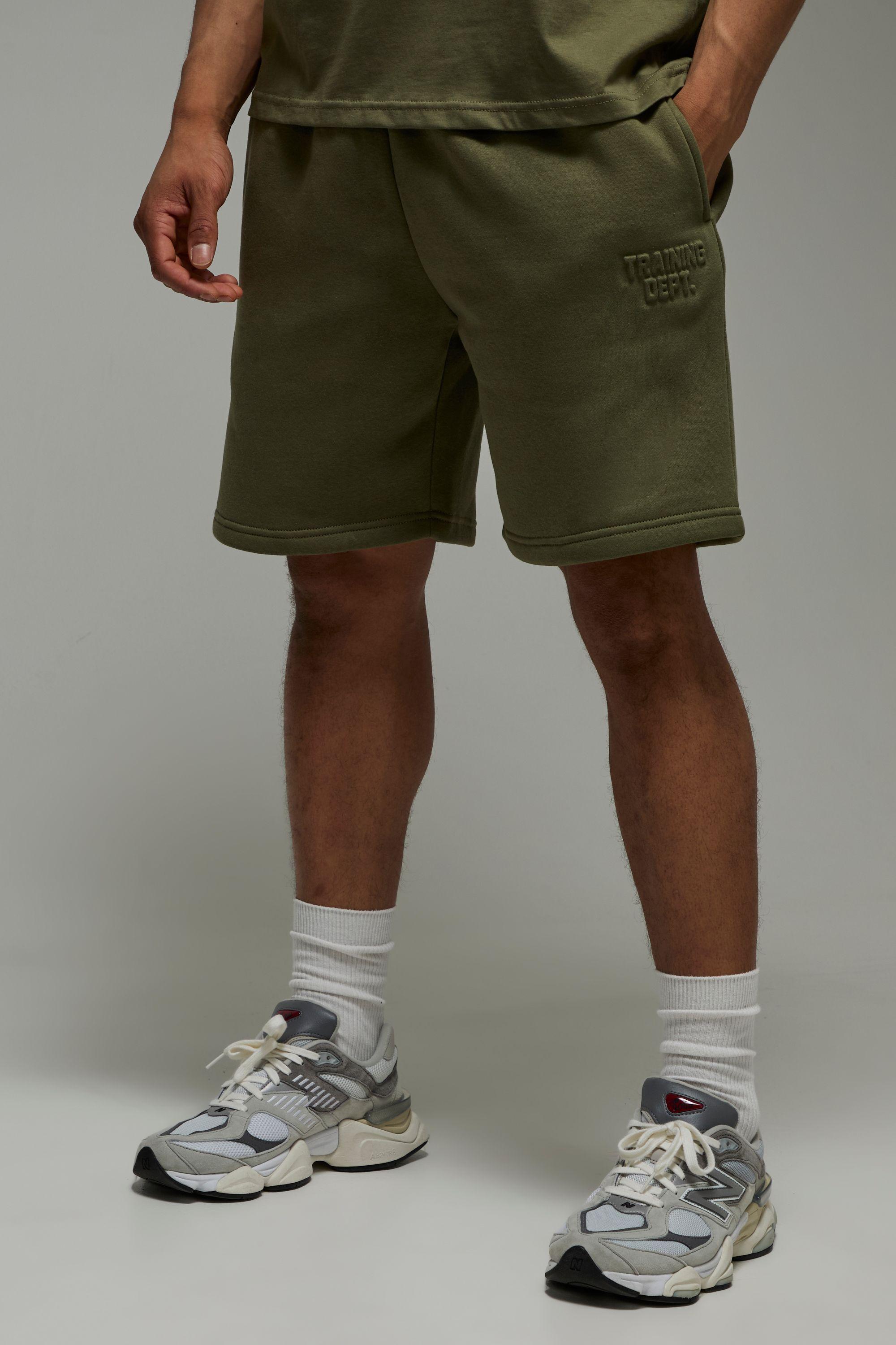 Training Dept Oversized 7inch Embossed Short by BOOHOOMAN