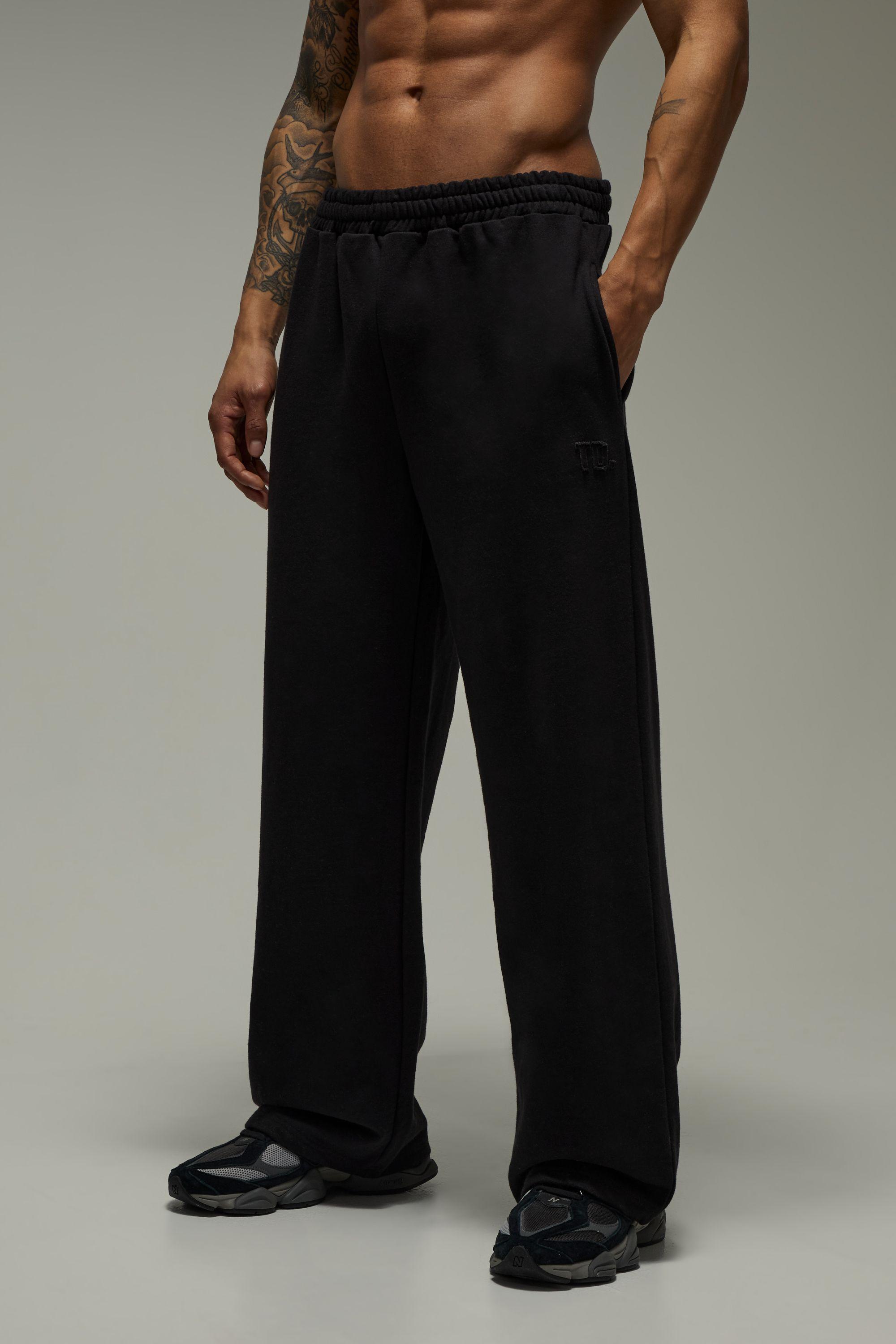 Training Dept Premium Heavyweight 420gsm Loopback Wide Leg Jogger by BOOHOOMAN