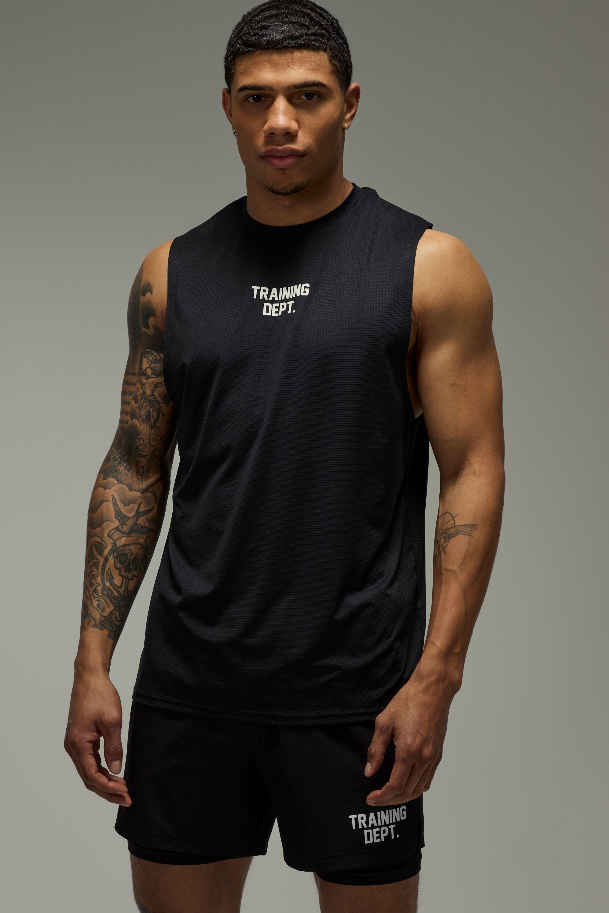Training Dept Regular Fit Tank by BOOHOOMAN