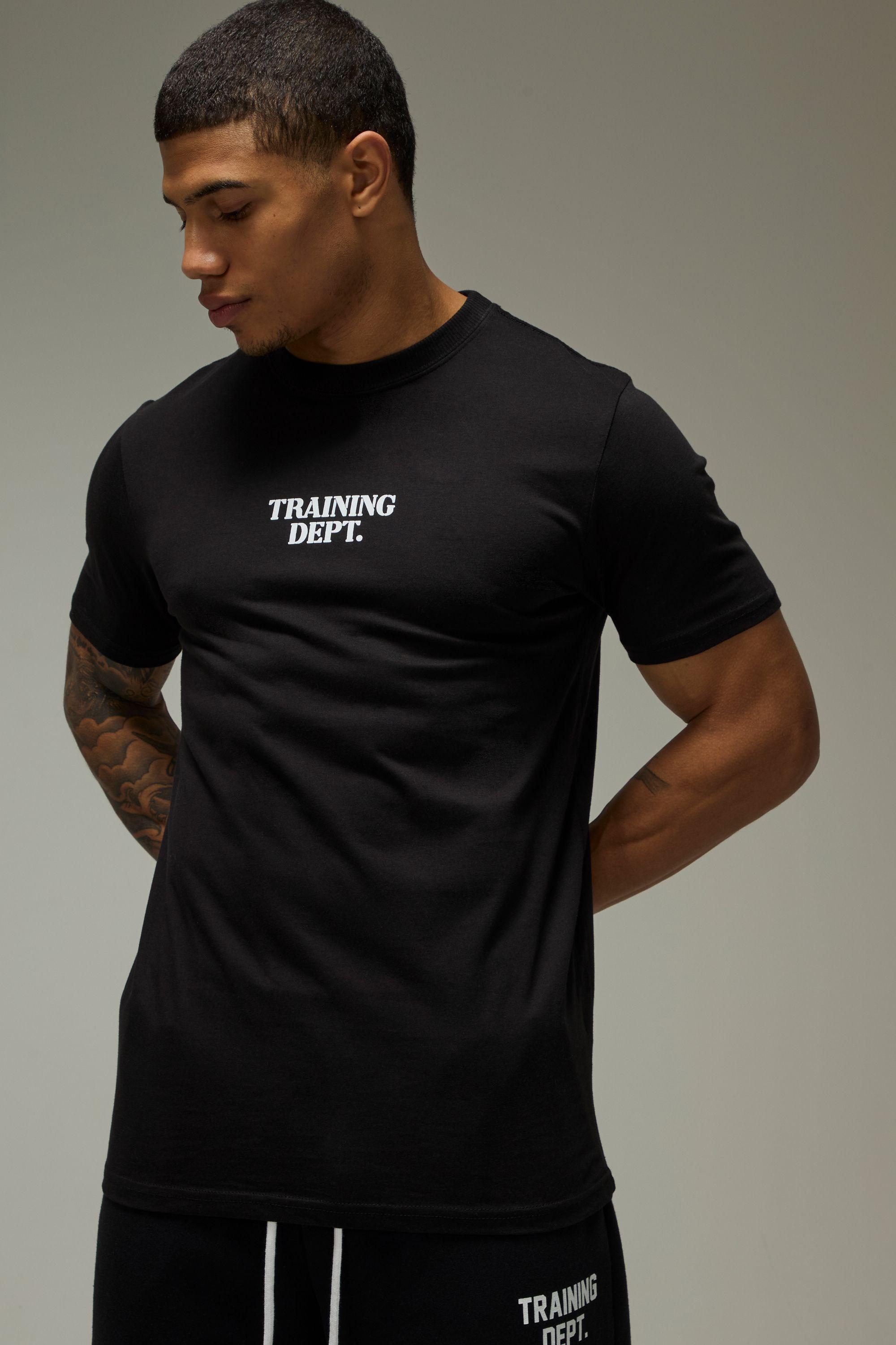 Training Dept Stencil Slim Fit T-Shirt by BOOHOOMAN