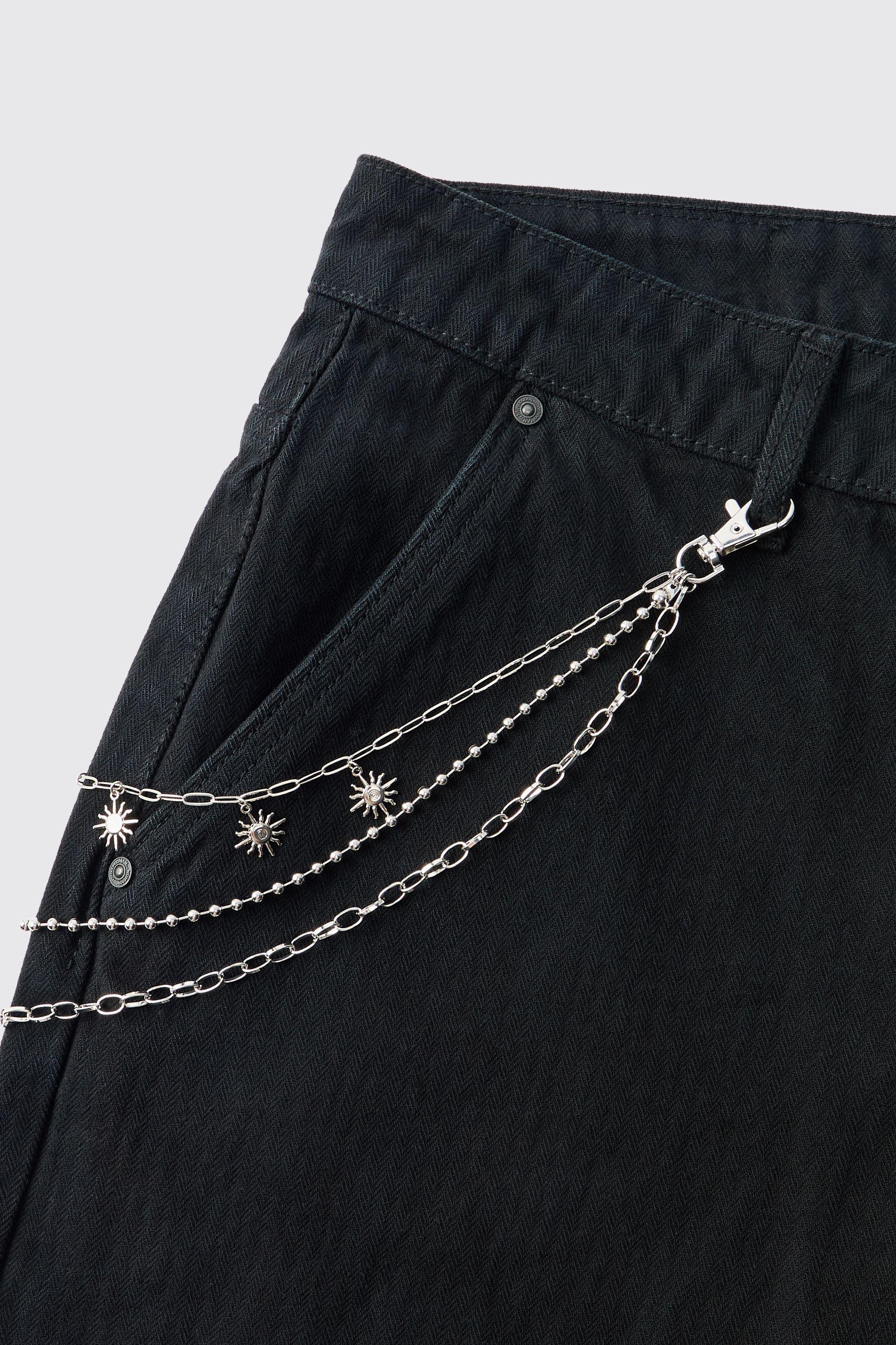 Tribal Sun Jean Chain by BOOHOOMAN