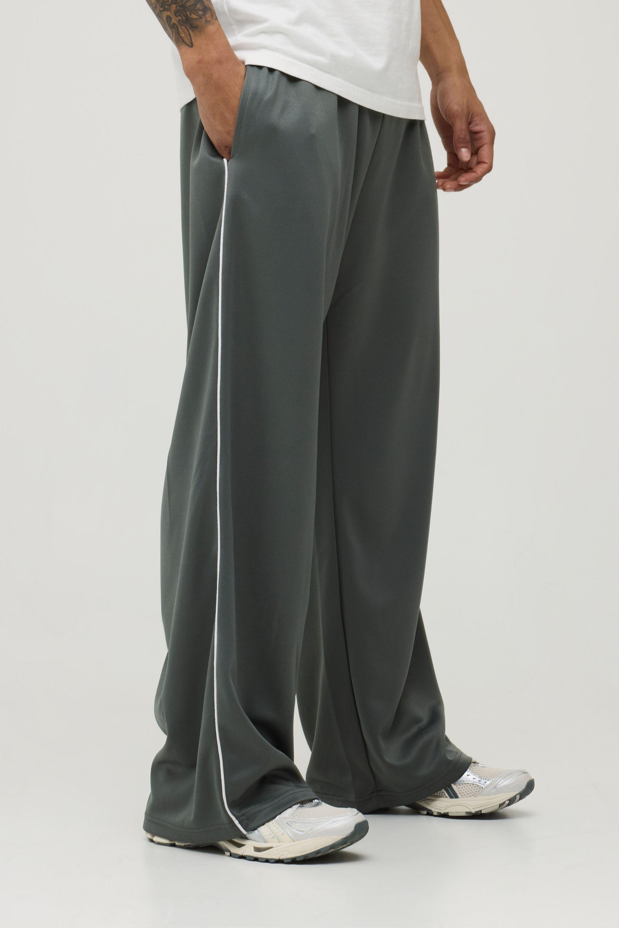 Tricot Wide Leg Jogger by BOOHOOMAN