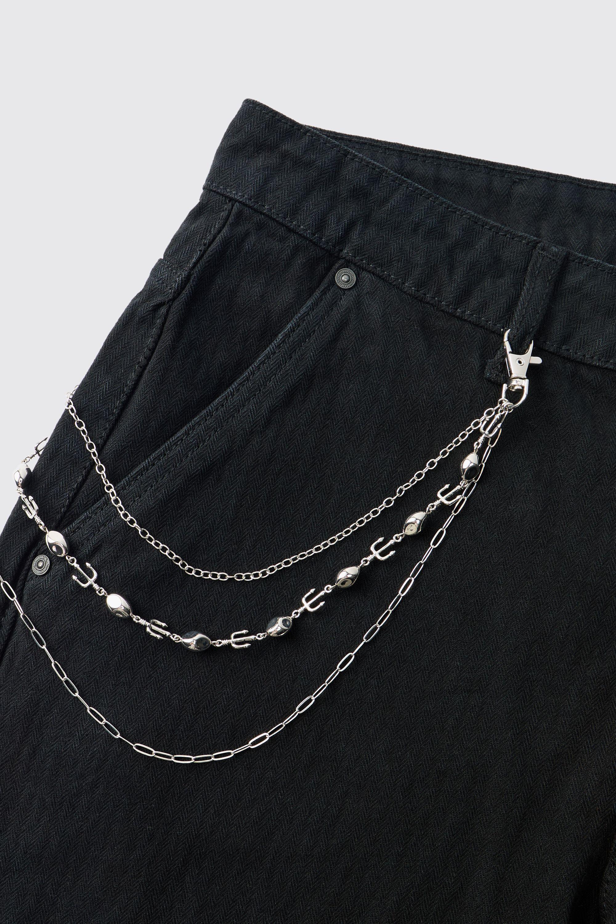 Trident Jean Chain by BOOHOOMAN