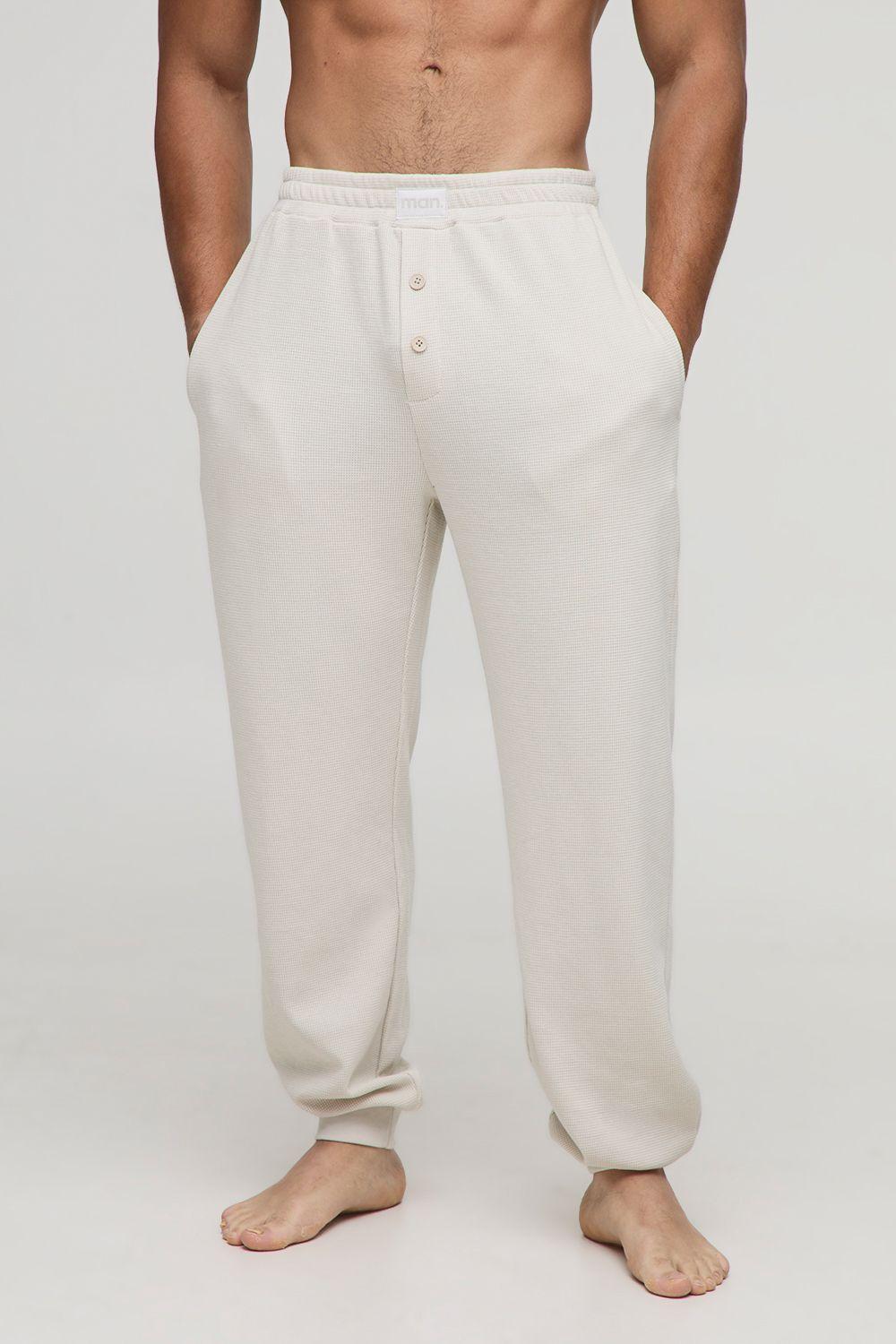 Waffle Loungewear Cuffed Jogger by BOOHOOMAN