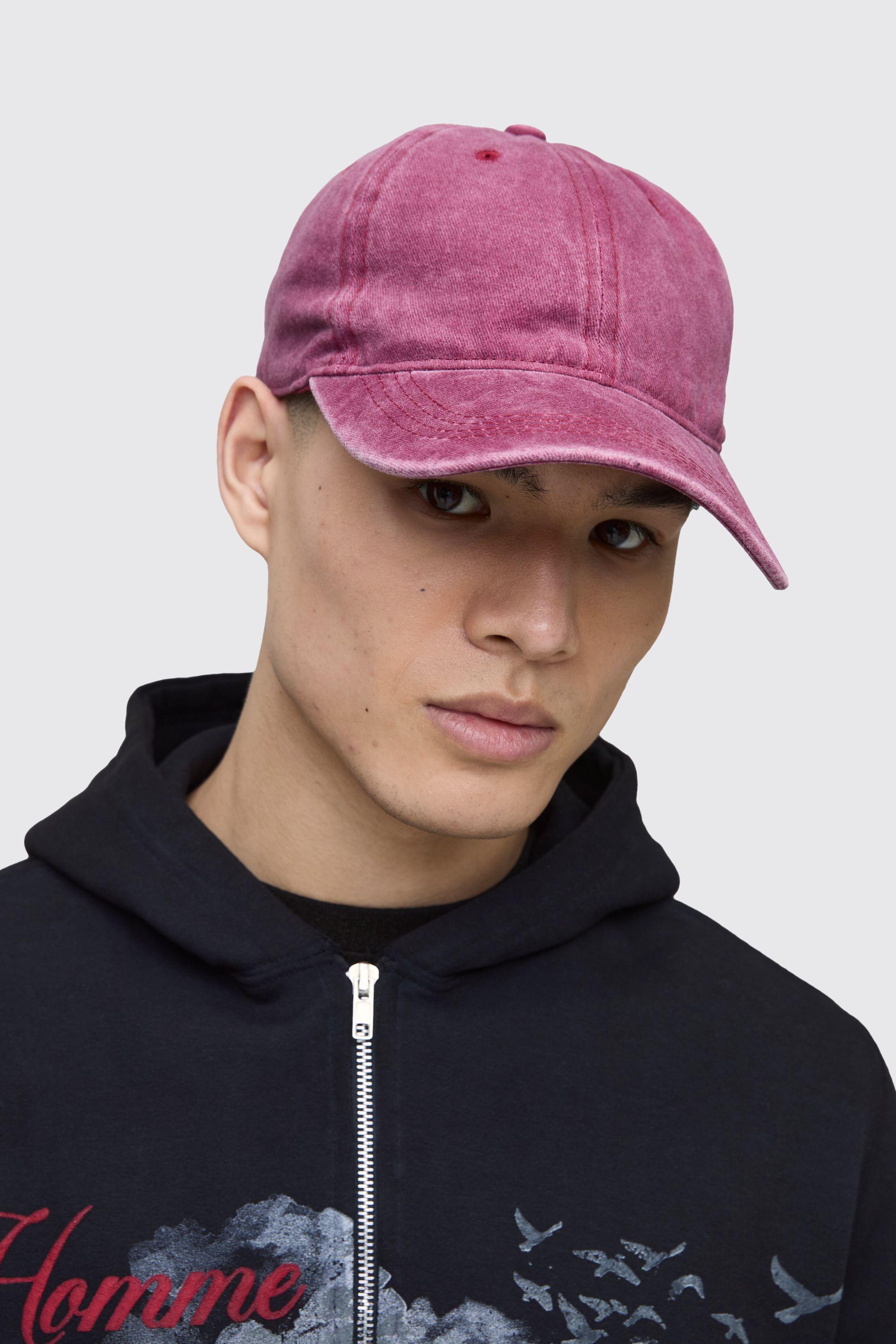 Washed Red Cap by BOOHOOMAN