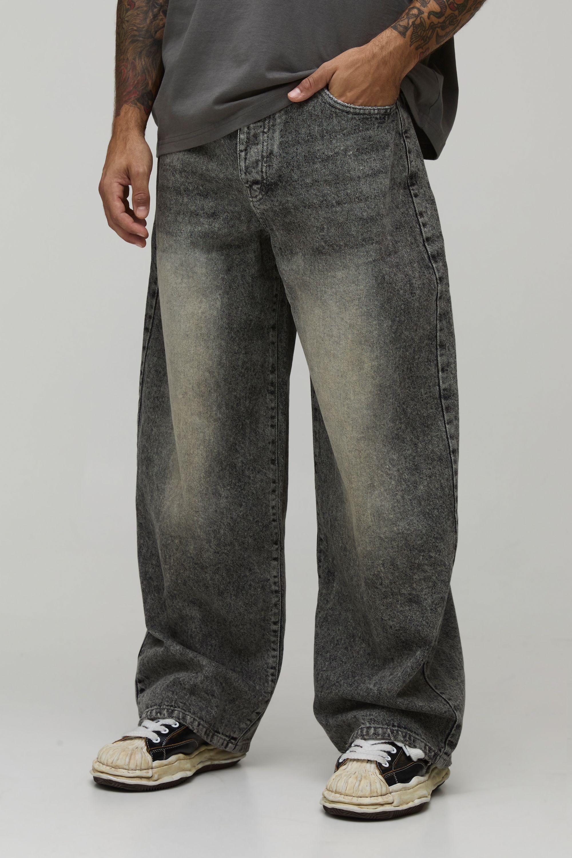 Washed Super Baggy Jeans by BOOHOOMAN