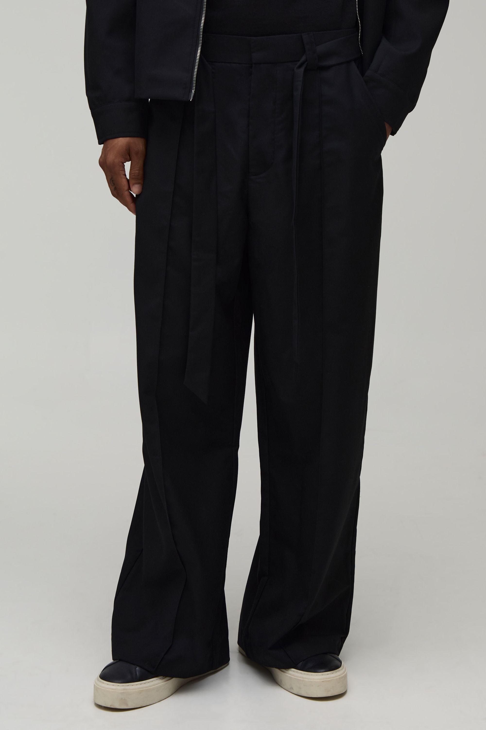 Wide Fit Tailored Pintuck Co-Ord Trousers by BOOHOOMAN