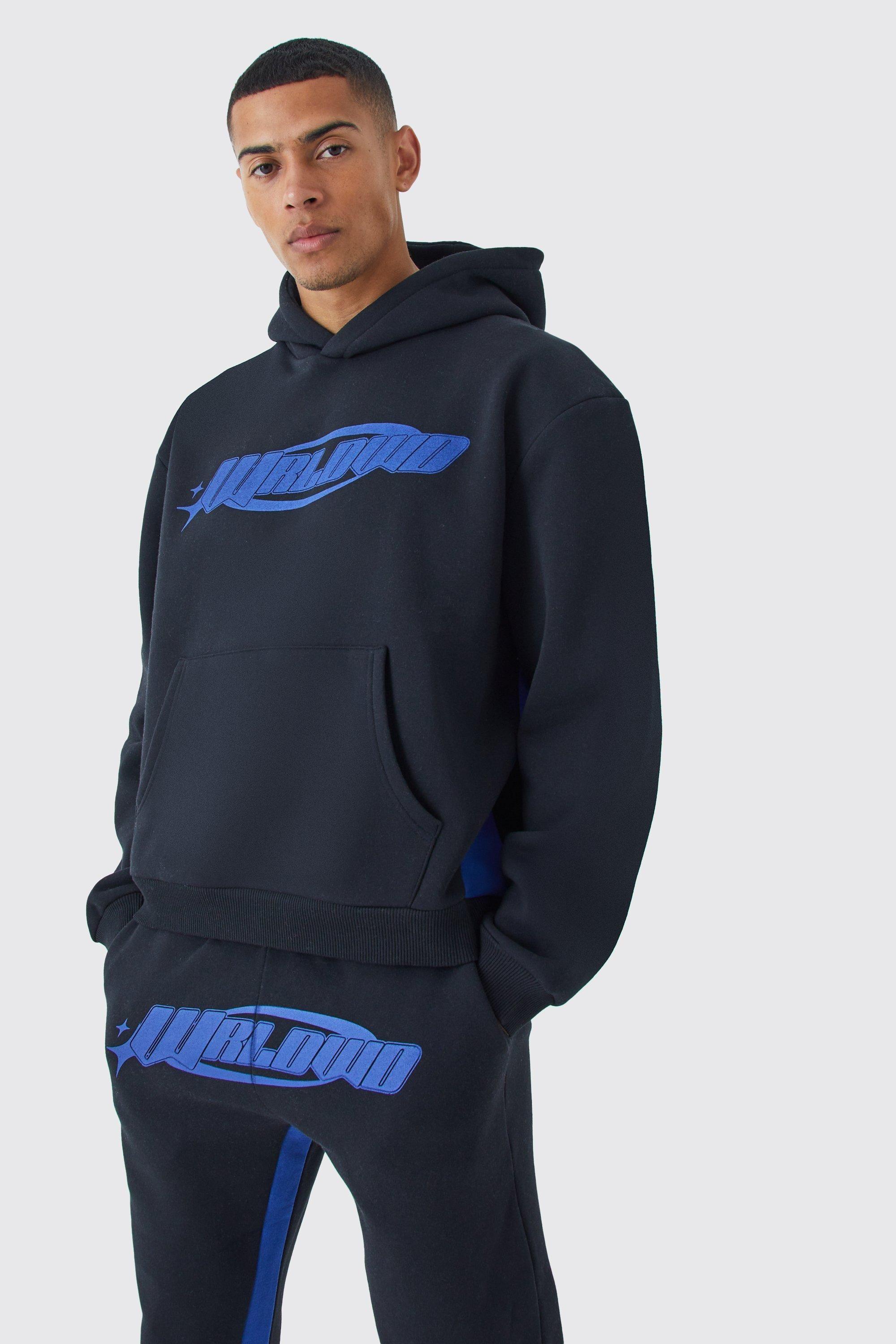 Worldwide Oversized Stacked Gusset Tracksuit by BOOHOOMAN