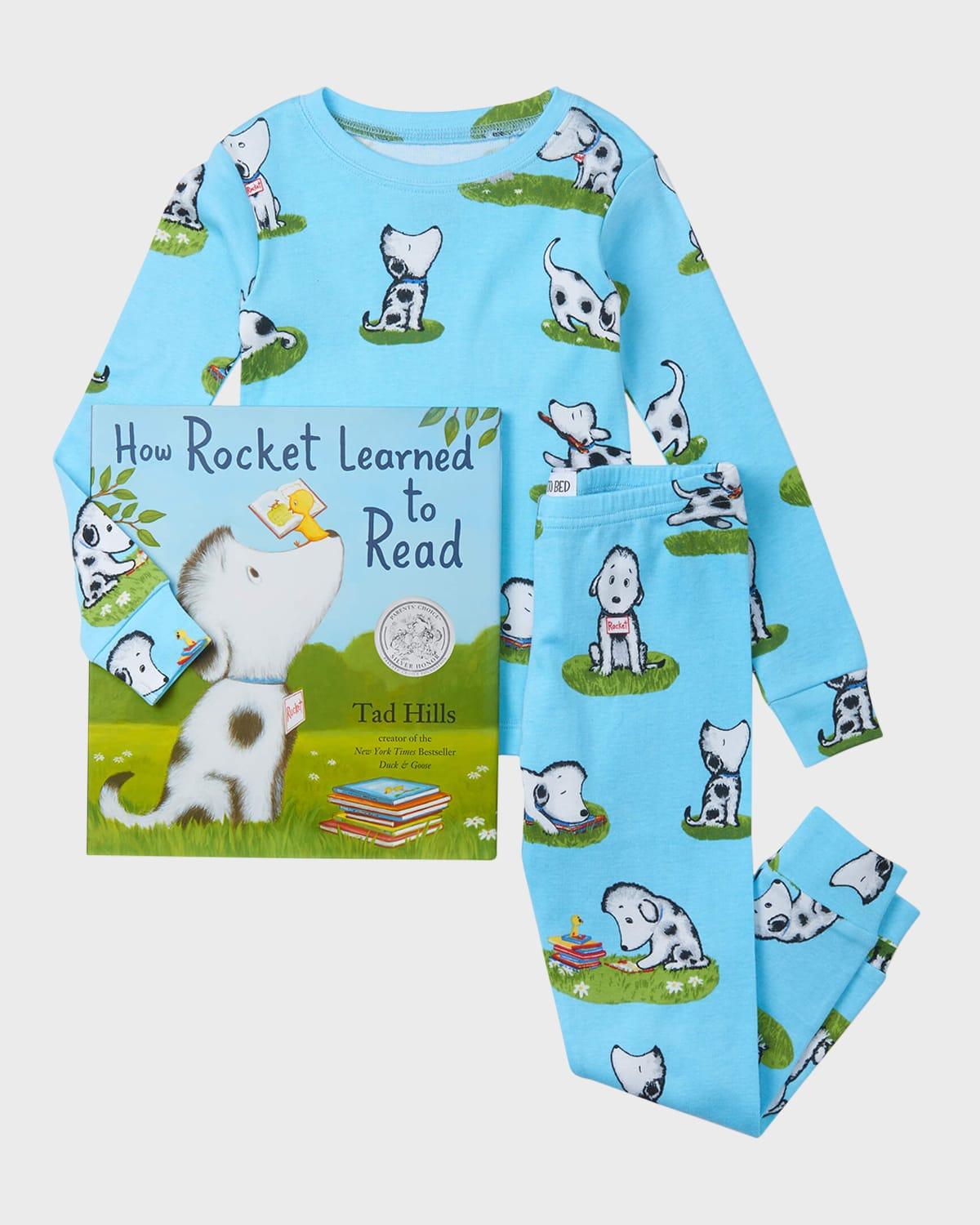 Boy's How Rocket Learned to Read Printed Pajamas & Book Set, Size 2-8 by BOOKS TO BED