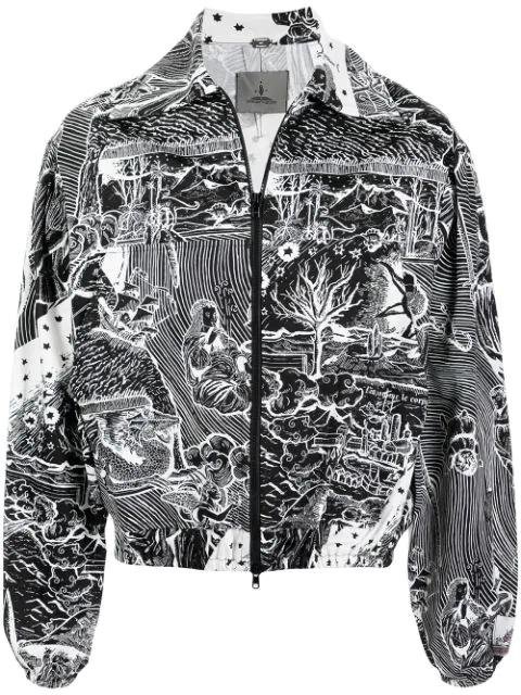 sketch print bomber jacket by BORAMY VIGUIER