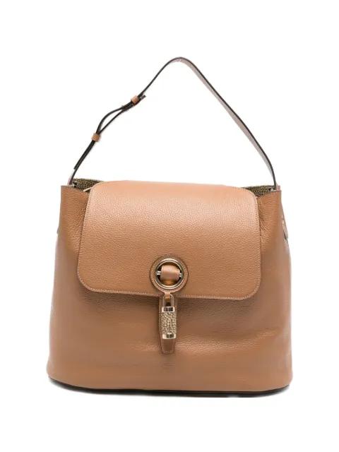 grained leather shoulder bag by BORBONESE