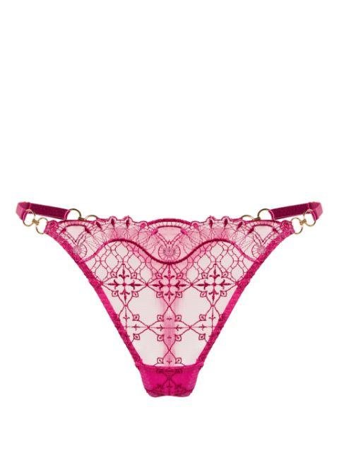 Mari embroidered thong by BORDELLE