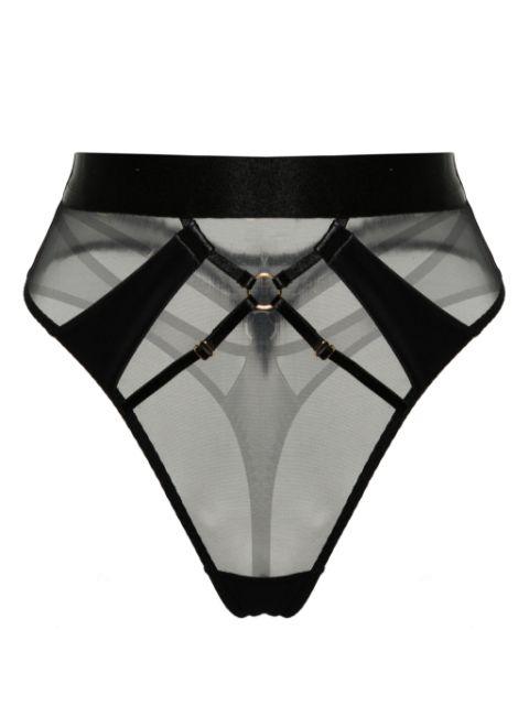 Vero semi-sheer mesh thong by BORDELLE