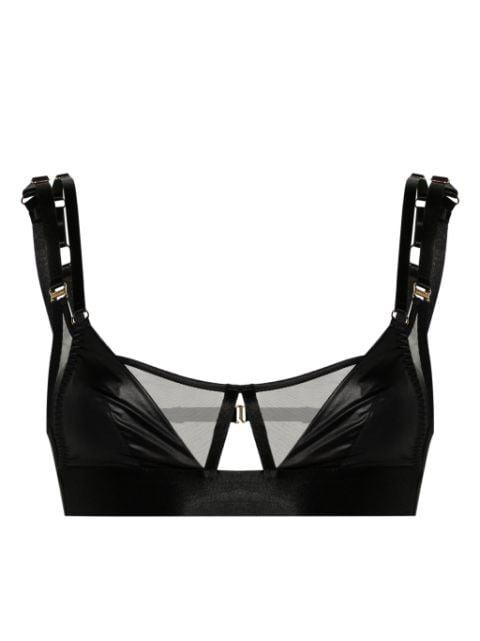 Vero triangle-cup satin bra by BORDELLE