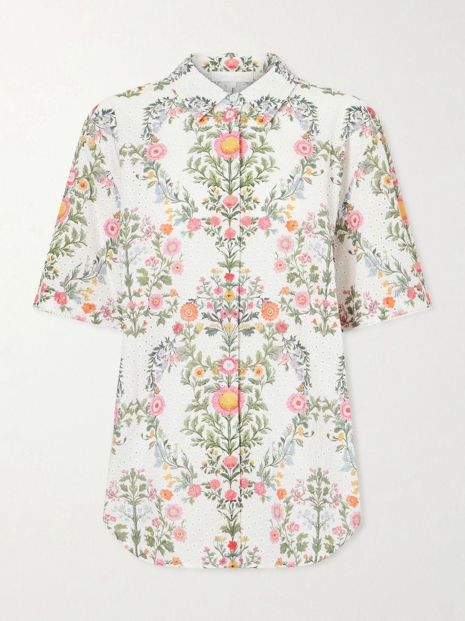 Akari printed broderie anglaise cotton shirt by BORGO DE NOR