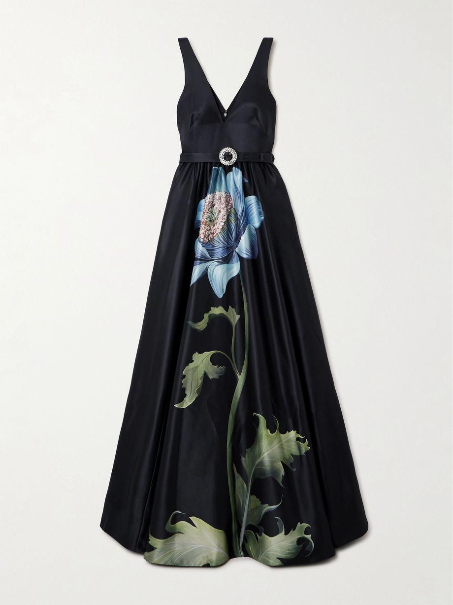 Arabella belted floral-print taffeta gown by BORGO DE NOR Arabella belted floral-print taffeta gown by BORGO DE NOR