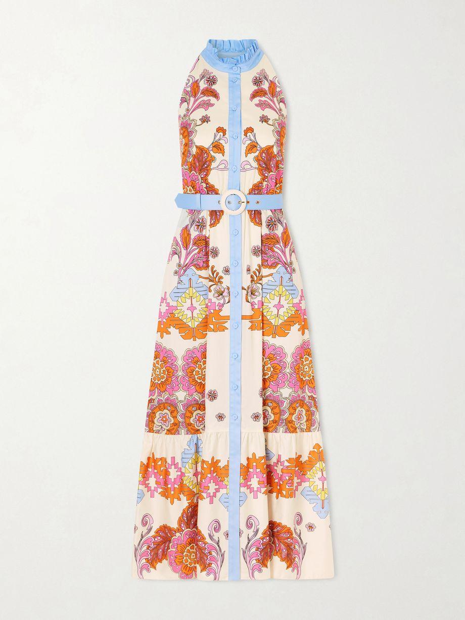 Biba tiered printed cotton-poplin maxi dress by BORGO DE NOR