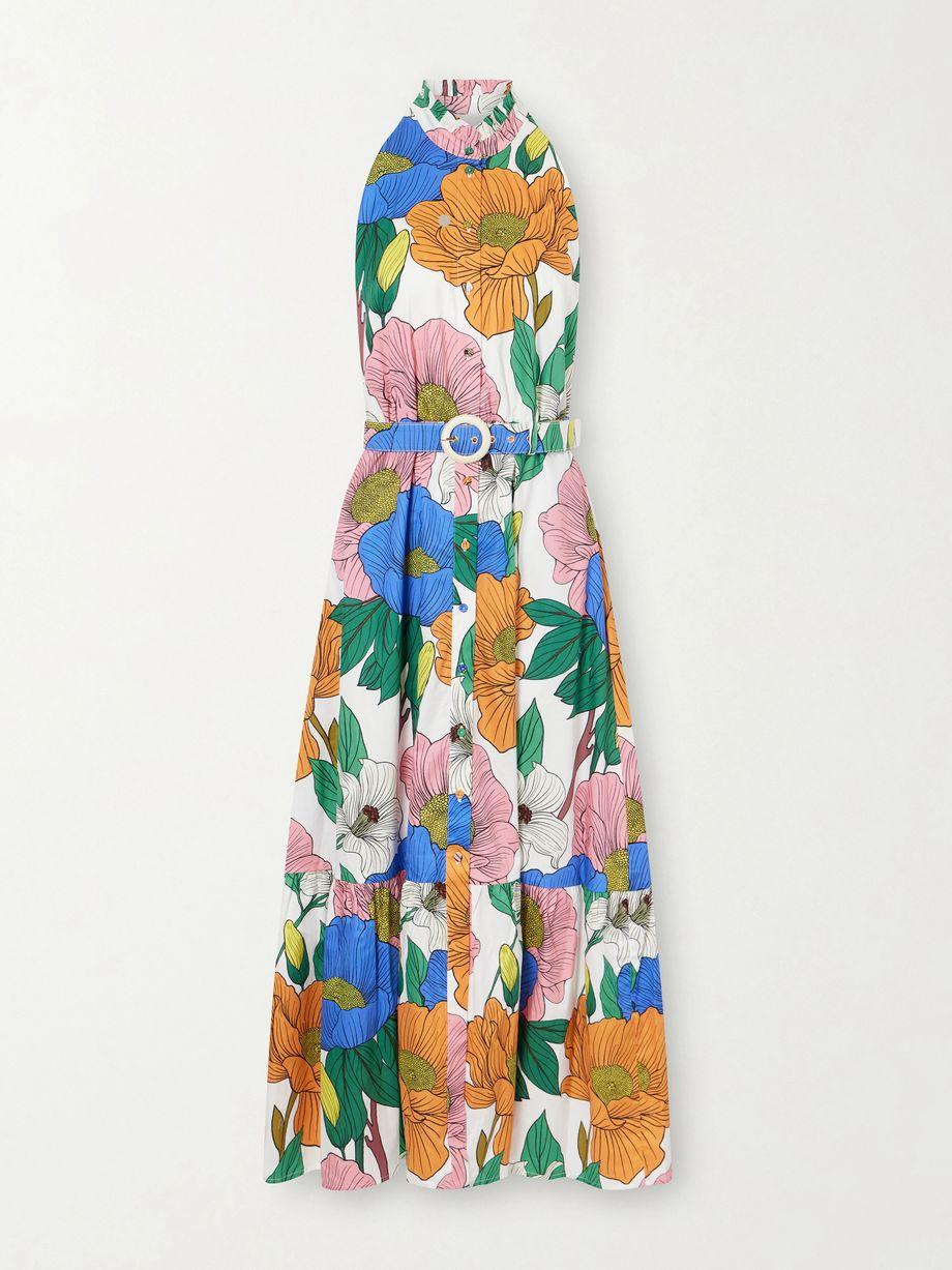 Biba tiered printed cotton-poplin maxi dress by BORGO DE NOR