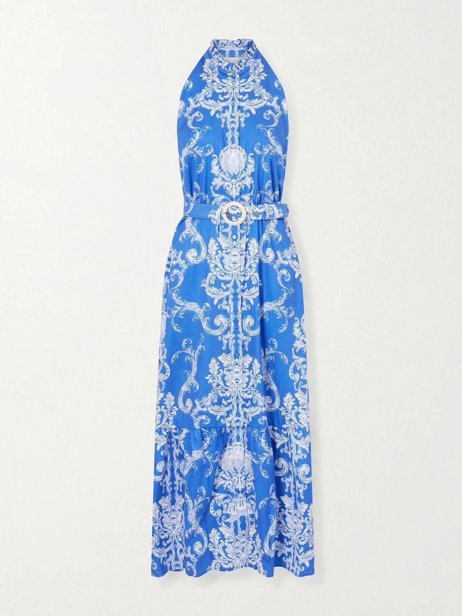 Biba tiered printed cotton-poplin maxi dress by BORGO DE NOR