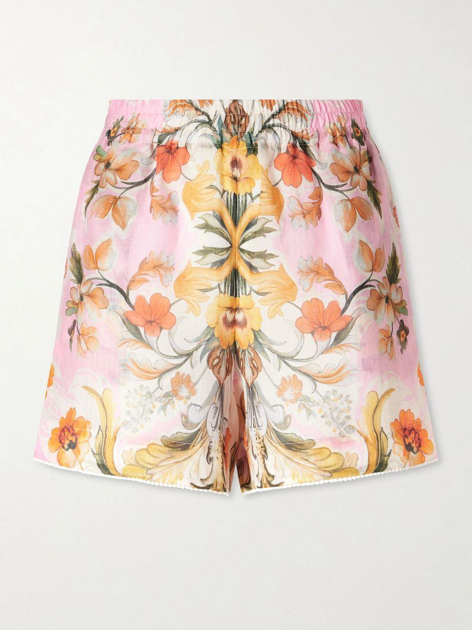 Bizzy Raimi floral-print ramie shorts by BORGO DE NOR