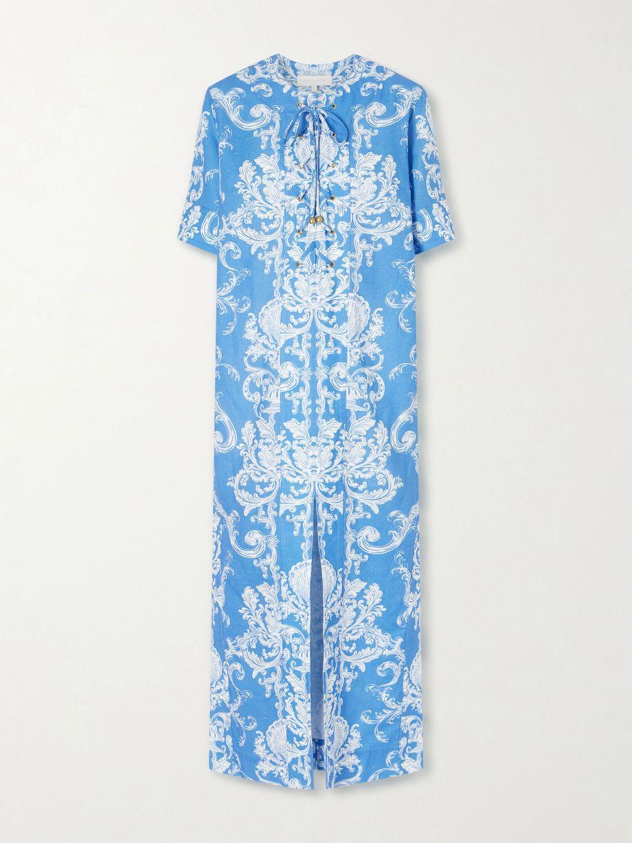 Calista linen printed maxi dress by BORGO DE NOR