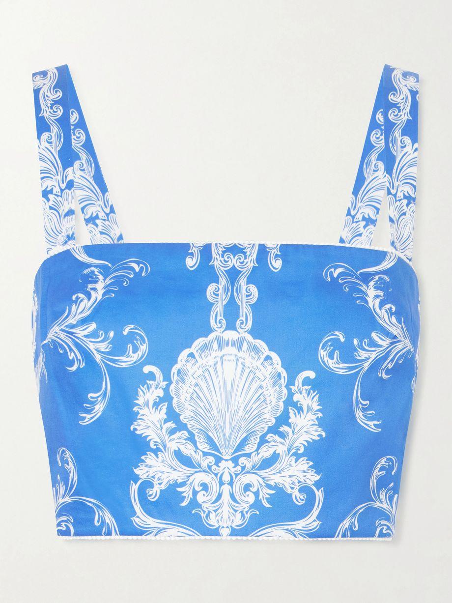 Didi printed cropped cotton-poplin top by BORGO DE NOR