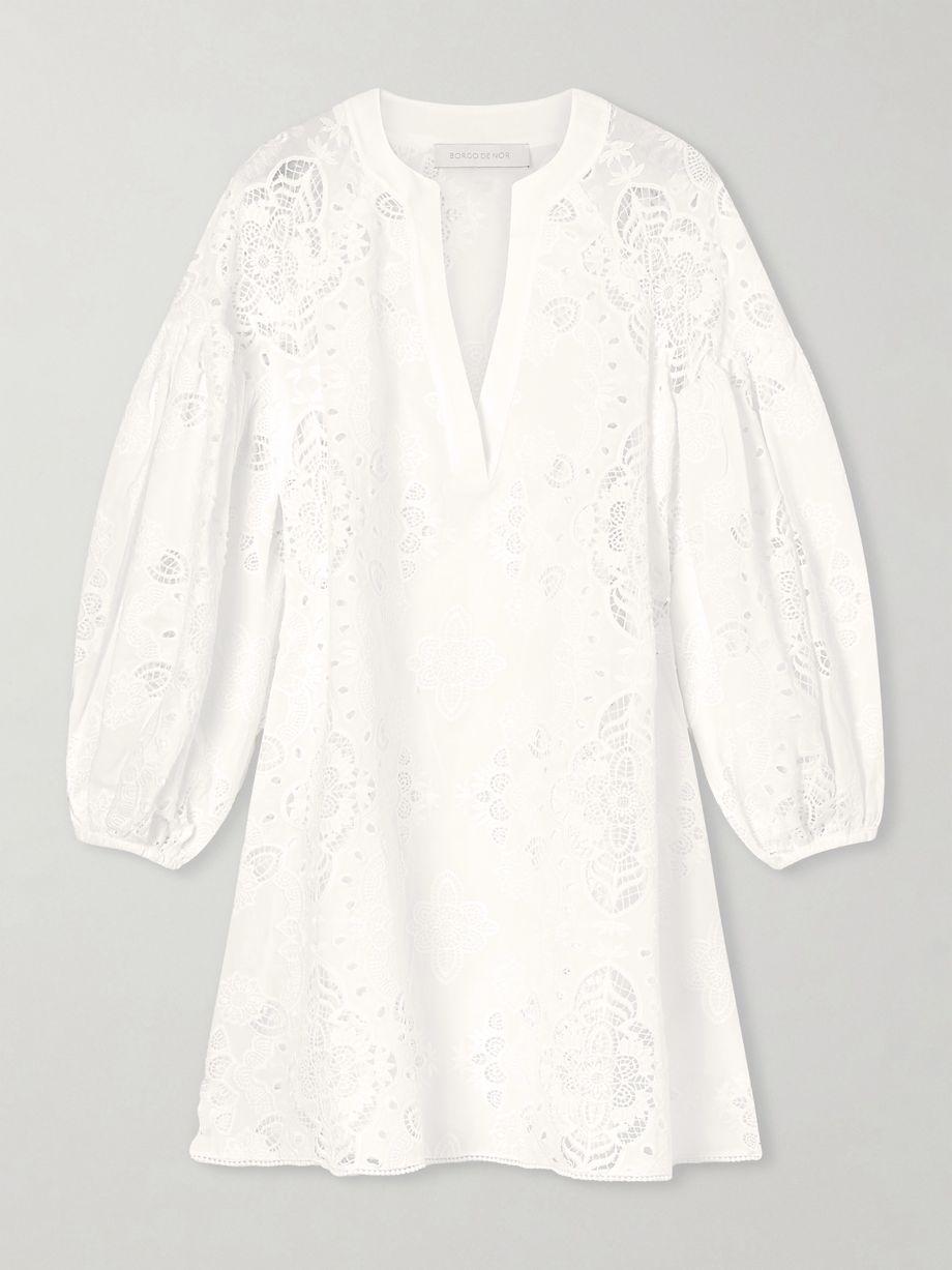 Harlow cotton-blend lace mini dress by BORGO DE NOR