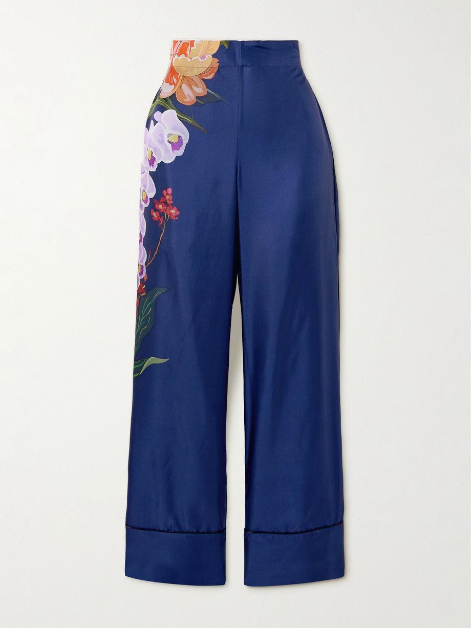 Havana floral-print silk-twill wide-leg pants by BORGO DE NOR Havana floral-print silk-twill wide-leg pants by BORGO DE NOR