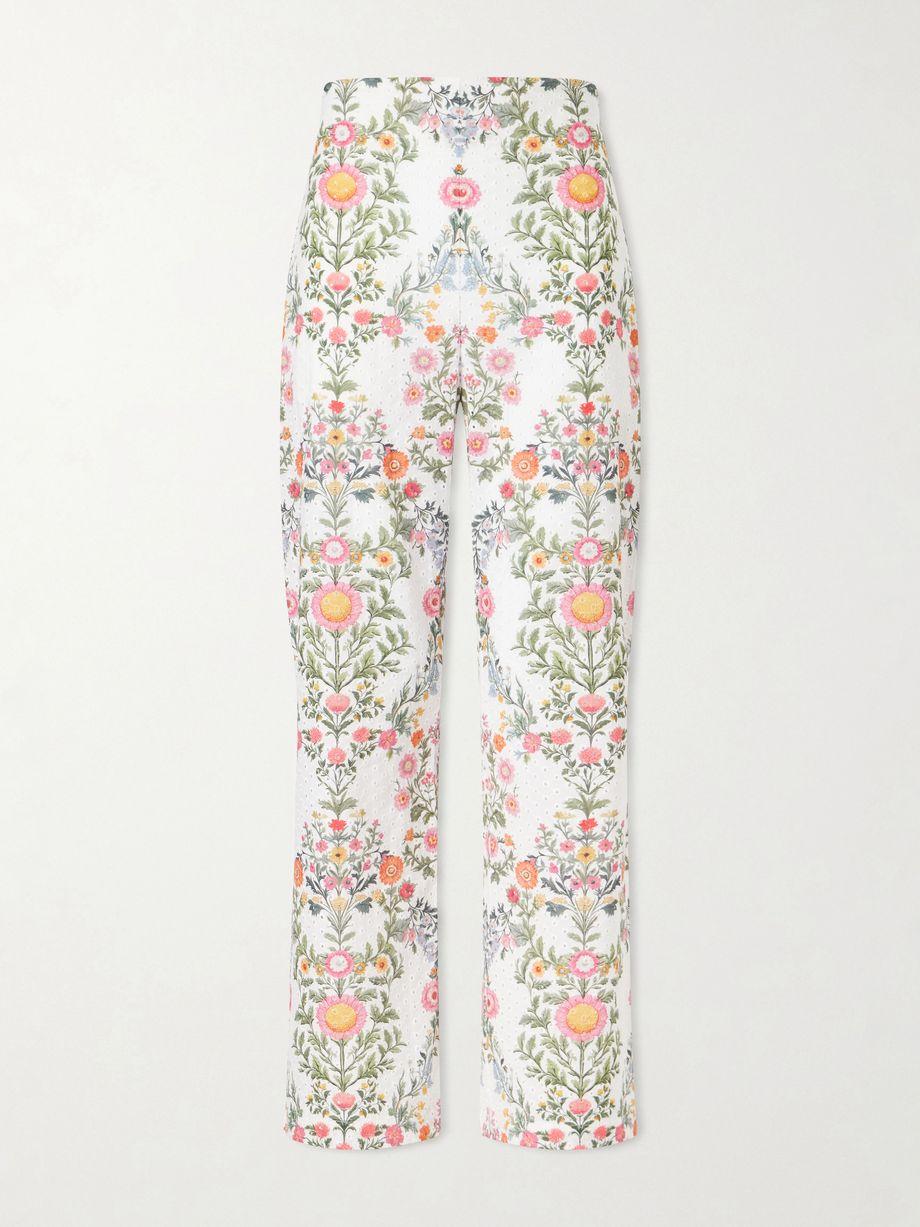 Joshua broderie anglaise cropped cotton straight-leg pants by BORGO DE NOR