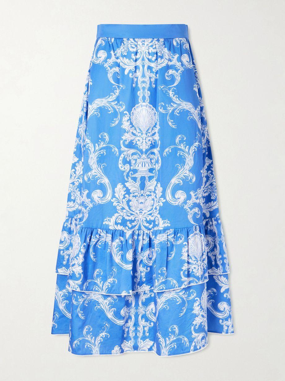Paulina printed cotton midi skirt by BORGO DE NOR