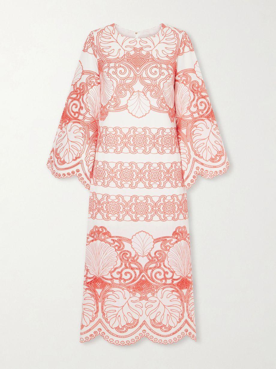 Seraphina broderie anglaise cotton-blend poplin midi dress by BORGO DE NOR