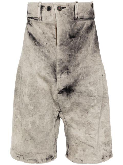acid-washed denim shorts by BORIS BIDJAN SABERI