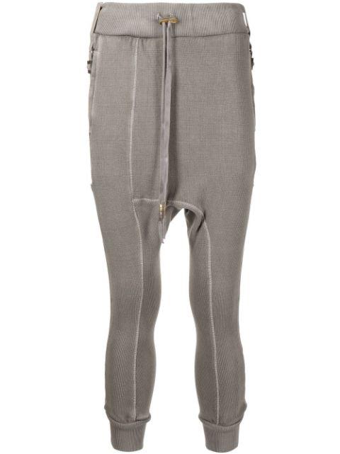 cropped drop-crotch track pants by BORIS BIDJAN SABERI