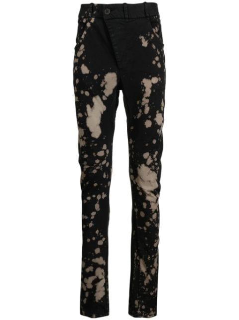 paint splatter-detail skinny jeans by BORIS BIDJAN SABERI
